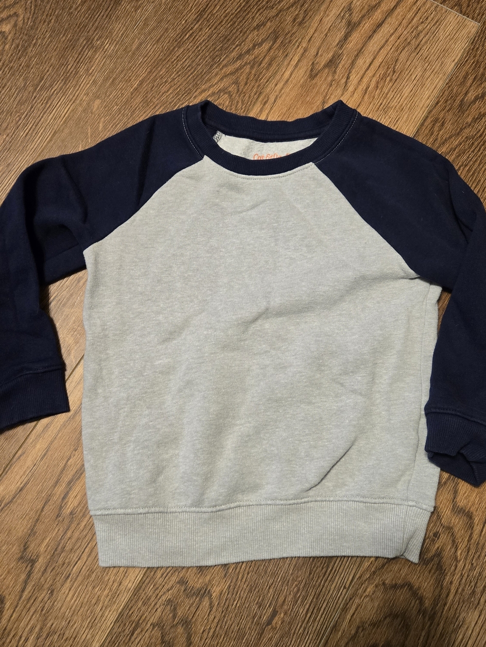 Cat & Jack Two-Tone Raglan Sweatshirt in Navy & Light Gray